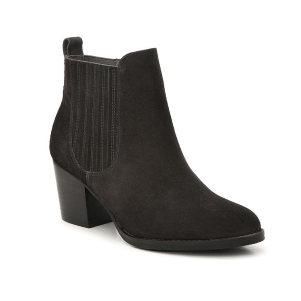 Women’s Black Ankle Boot Bootie Size 9 Suede